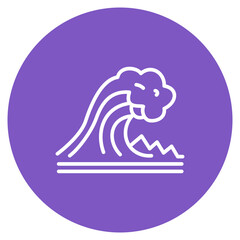 Tsunami icon vector image. Can be used for Natural Disaster.