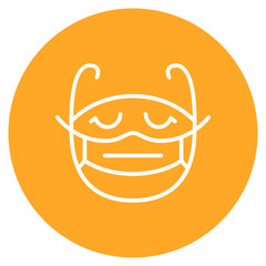 Protective Mask icon vector image. Can be used for Natural Disaster.