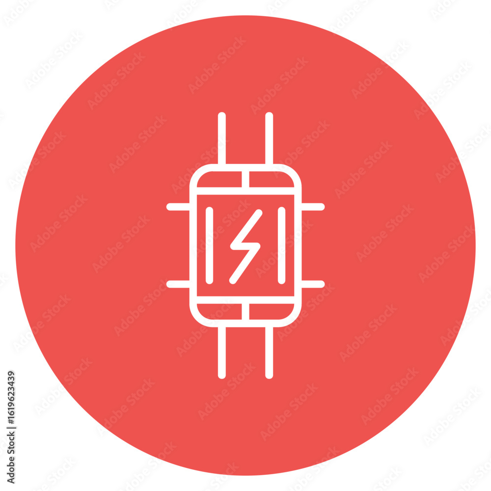Poster capacitor icon vector image. can be used for electric circuits.
