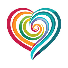 colorful heart shape