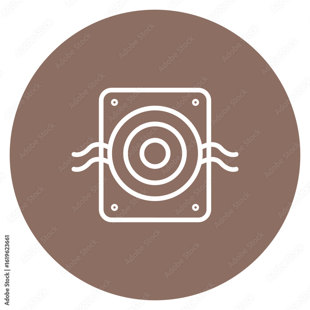 Poster speaker icon vector image. can be used for electric circuits.