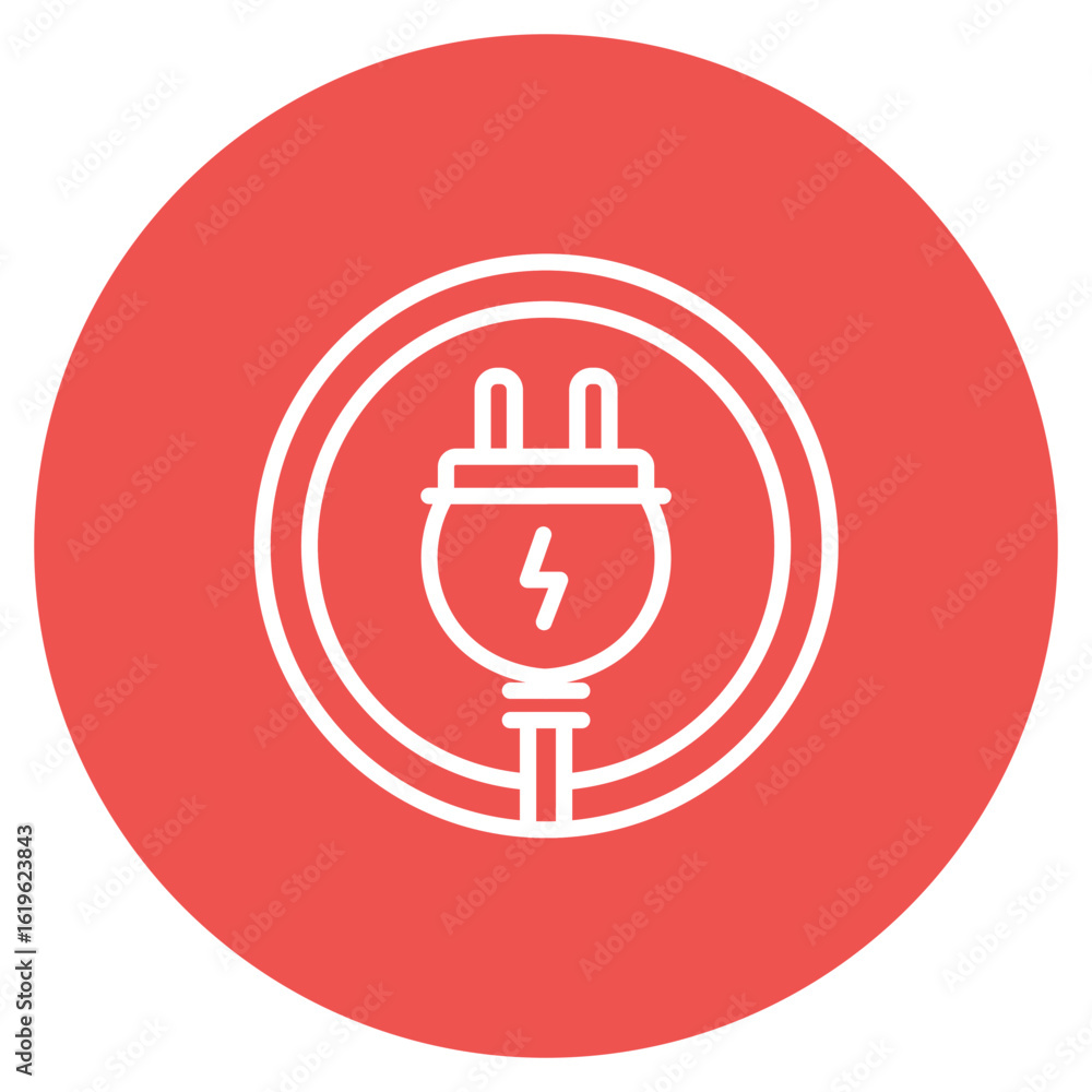 Poster power cord icon vector image. can be used for electric circuits.
