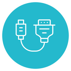 Vga Cable icon vector image. Can be used for Electric Circuits.