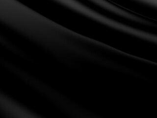 Abstract black wave. Dark ripple background
