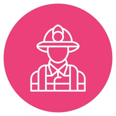 Firefighter icon vector image. Can be used for Women.