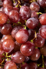 Close up of organic sweet red grapes background,