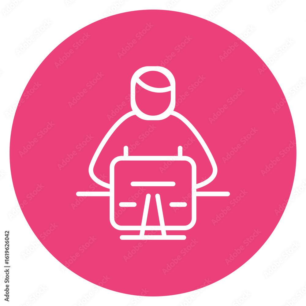 Poster testing icon vector image. can be used for quality assurance.