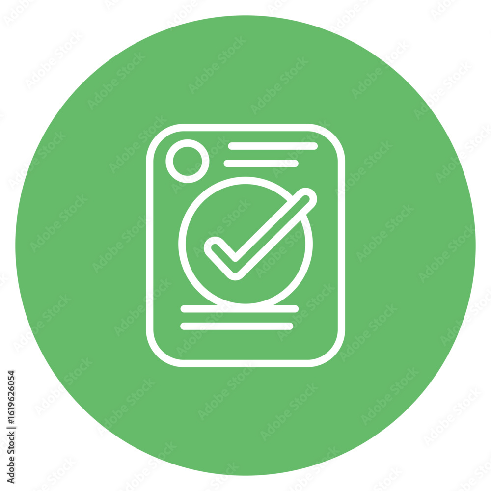 Poster verification icon vector image. can be used for quality assurance.