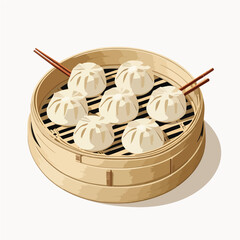 Chinese Dim Sum Vector