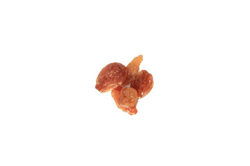 Dried raisins, isolated on white background