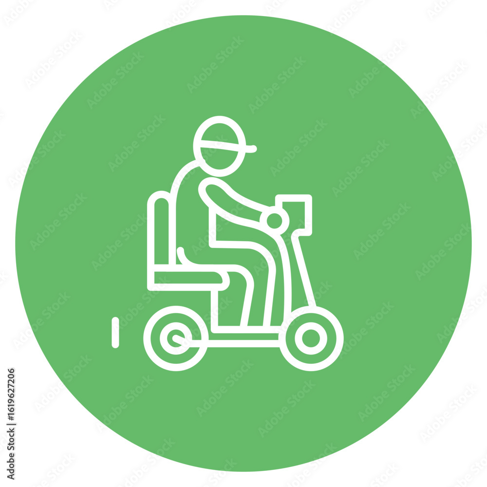 Poster ride operator icon vector image. can be used for amusement park.