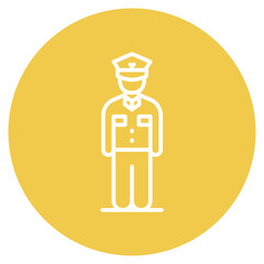 Park Attendant icon vector image. Can be used for Amusement Park.