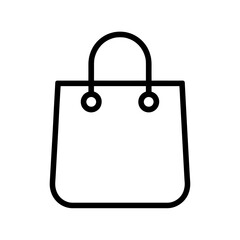 Vector illustration of a blank paper shopping bag icon for retail sales and business