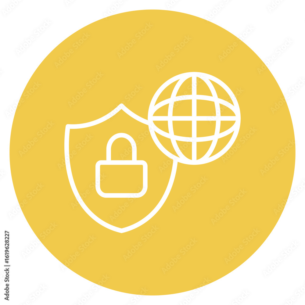 Poster network security icon vector image. can be used for networking.