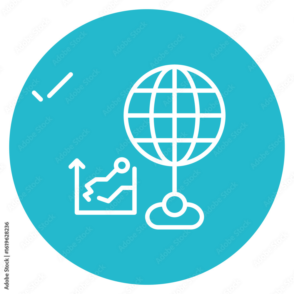 Poster network analytics icon vector image. can be used for networking.