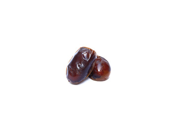 Ripe tamarind or Tamarindus indica fruit on white background