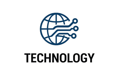 Digital sphere global link technology logo concept design. 3D three dimensional style. Symbol graphic template Abstract geometric pattern