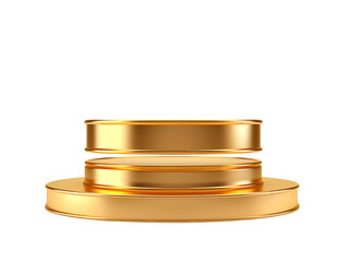 Elegant golden podium stages for award ceremonies product displays and celebratory events