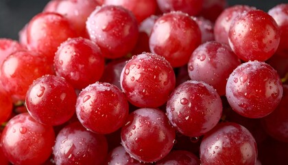 Close-up of a cluster of red grapes