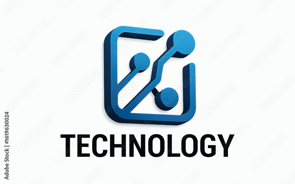 Poster digital sphere global link technology logo concept design. 3d three dimensional style. symbol graphi