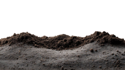 Earthy Texture: A detailed close-up reveals the rich textures of dark soil, providing a visual exploration of the ground and the origins of life.