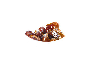 Ripe tamarind or Tamarindus indica fruit on white background