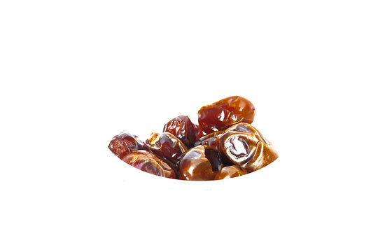 Ripe tamarind or Tamarindus indica fruit on white background