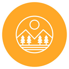 Forest icon vector image. Can be used for Earth Day.