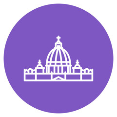 Fototapeta premium Vatican City icon vector image. Can be used for Italy.