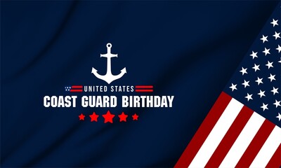 U.S. Coast Guard Birthday Design concept , vektor background banner