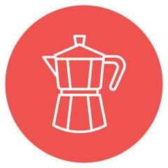 Italian Coffee Pot icon vector image. Can be used for Italy.