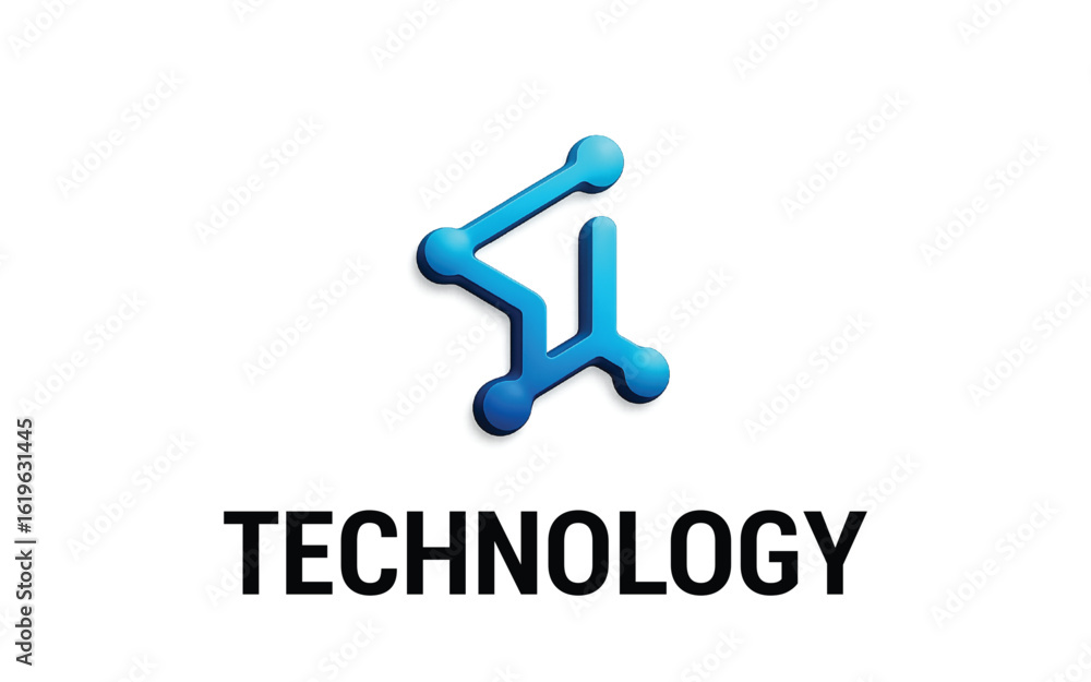 Poster digital sphere global link technology logo concept design. 3d three dimensional style. symbol graphi