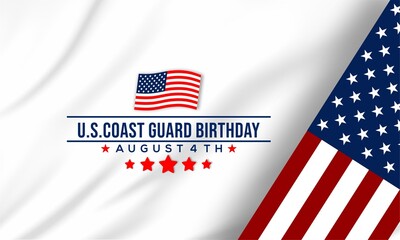 U.S. Coast Guard Birthday Design concept , vektor background banner
