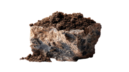 Layered Earth: A close-up depiction of the earth, revealing its complex layers of soil and rock, offering a tangible glimpse into the planet's core and nature.