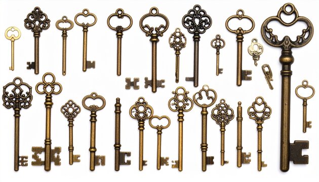 set of antique keys - Powered by Adobe