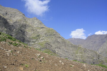 mountain landscape with blue sky