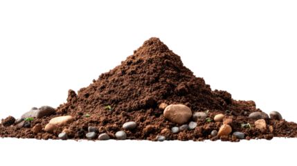 Pile of Earth and Rocks: A natural composition of earth and rocks. the earthy textures and diverse elements creating a sense of grounded stability.