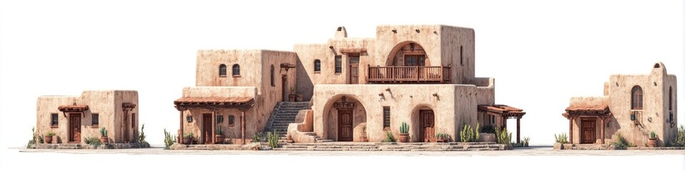 Desert village buildings