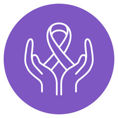 Obraz premium Cancer Awareness icon vector image. Can be used for Chemotherapy.