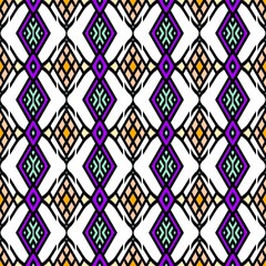Geometric tribal art pattern with repeating diamond shapes