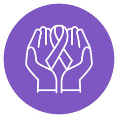 Cancer Charity icon vector image. Can be used for Chemotherapy.