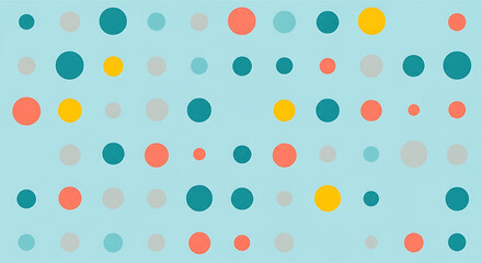 Pastel Color Blob Pattern: Seamless Light Blue Background with Teal, Coral, and Yellow Shapes for Design Projects