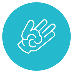 Foam Hand icon vector image. Can be used for Rugby.
