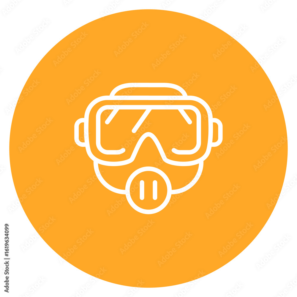 Poster diving mask icon vector image. can be used for ocean.