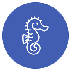 Fototapeta premium Seahorse icon vector image. Can be used for Ocean.