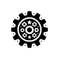 Modern gear icon for engineering or automation