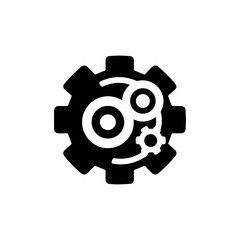 Obraz premium Modern gear icon for engineering or automation
