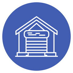 Warehouse For Sale icon vector image. Can be used for Warehouse.