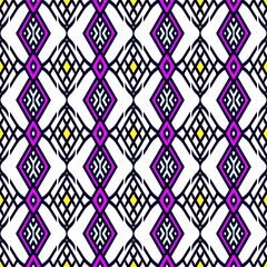 Geometric tribal art pattern with repeating diamond shapes