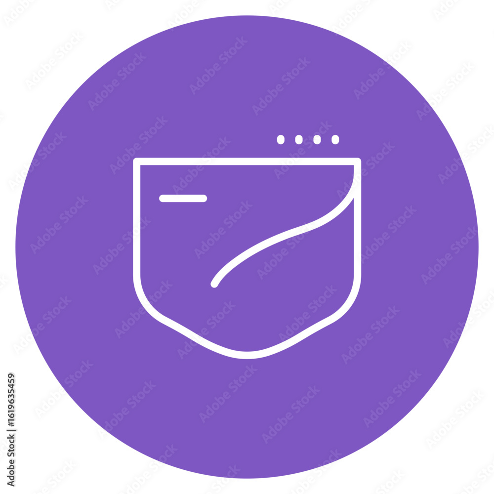 Poster pocket icon vector image. can be used for fabric features.
